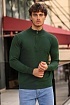 Мужской зелёный джемпер Lacoste Zip Neck