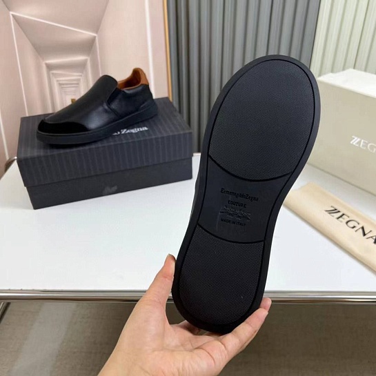 Мужские кожаные слипоны Ermenegildo Zegna