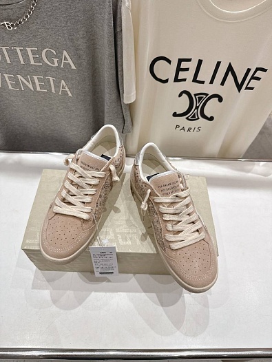 Женские кожаные кроссовки Golden Goose Super Star premium   