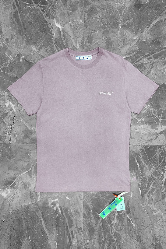 Оверсайз футболка Off-White Wave Diag print - Light Purple