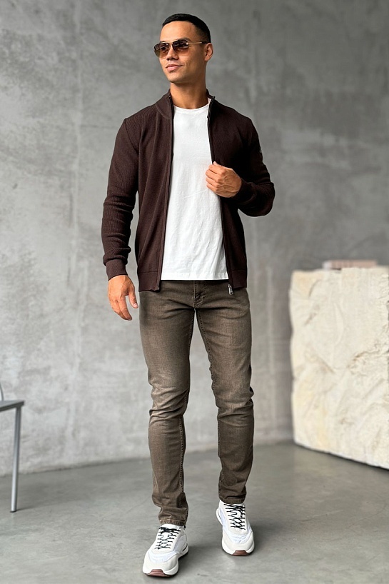 Мужская кофта Paul & Shark zip-up - Brown