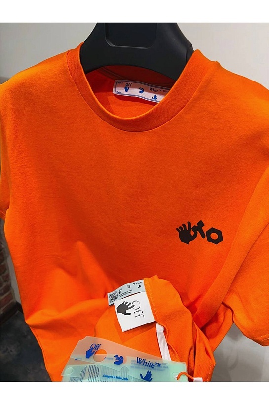 Оранжевая футболка Off-White teenage engineering