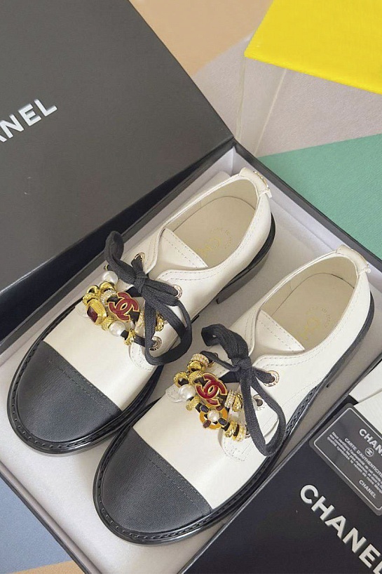 Женские кожаные ботинки Chanel premium