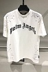 Белая оверсайз футболка Palm Angels Glittered logo