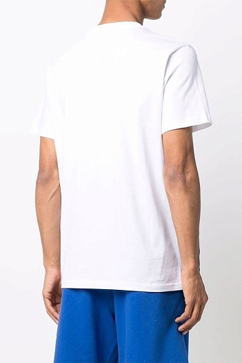 Белая оверсайз футболка Moschino logo-print   