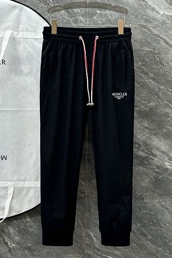 Мужские штаны чёрного цвета Moncler Premium   