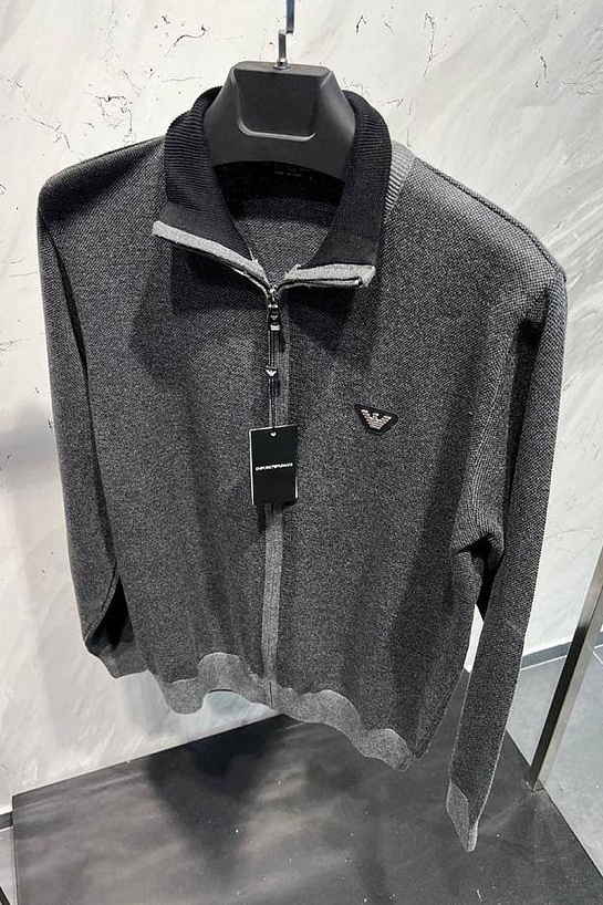 Мужская светло-серая кофта Emporio Armani