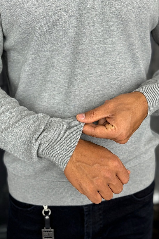 Мужская кофта Loro Piana zip neck - Grey