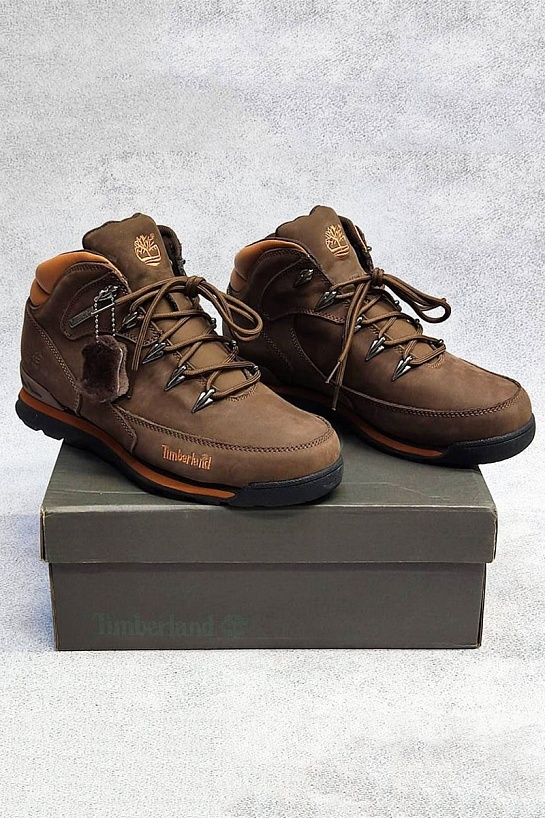 Мужские ботинки с мехом Timberland Euro Rock Hiker - Brown