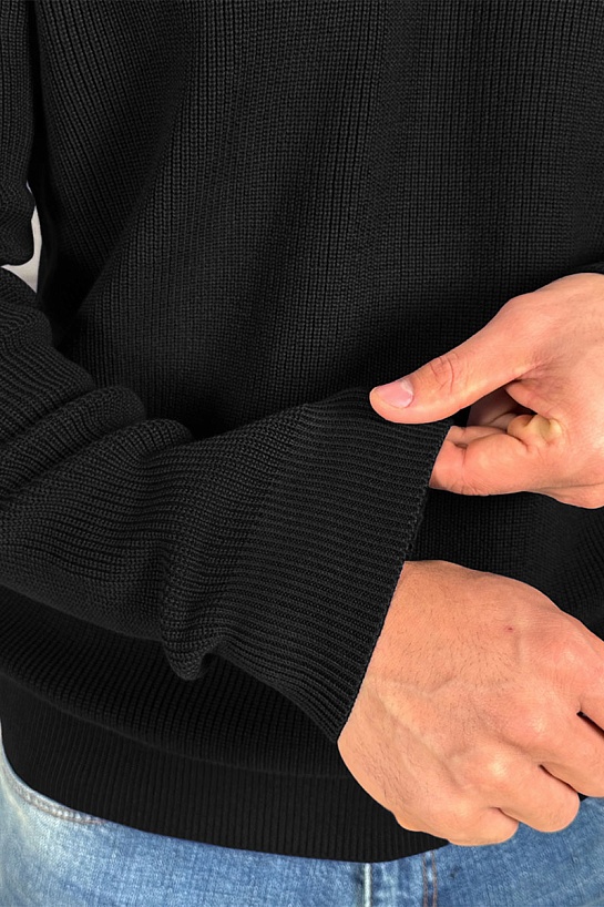 Мужской чёрный свитер Valentino Vlogo Signature