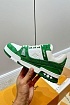 Кожаные кроссовки Louis Vuitton Trainer Monogram - White / Green