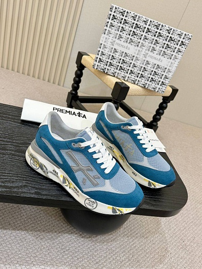 Мужские кроссовки Premiata Moe Run - Blue   