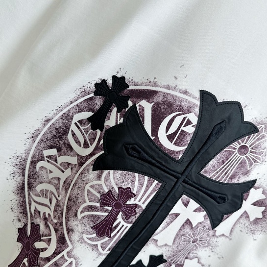 Белая оверсайз футболка Chrome Hearts Premium