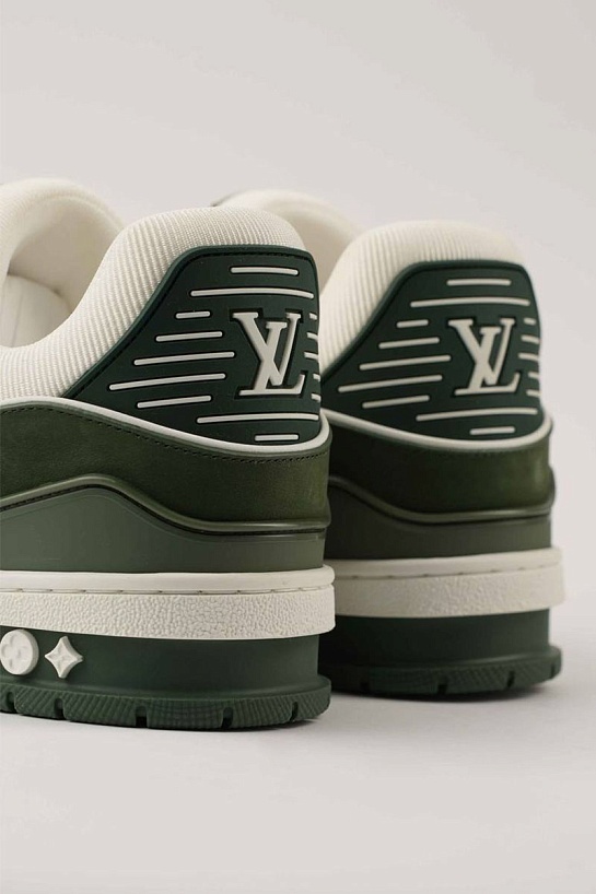 Кожаные кроссовки Louis Vuitton Trainer - White / Green