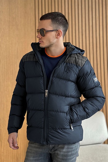 Куртка тёмно-синего цвета Burberry TB logo   