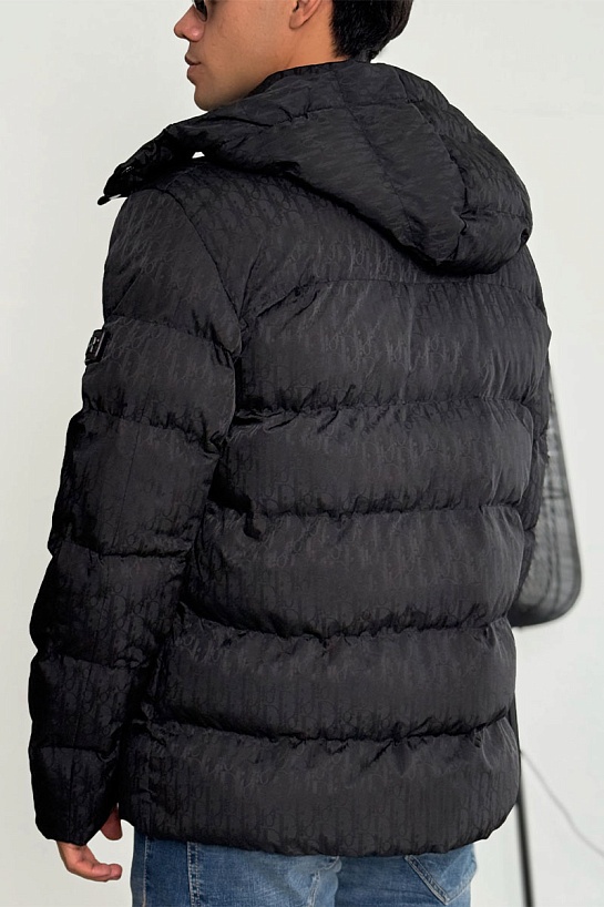 Чёрная мужская куртка Dior Oblique Technical Jacquard