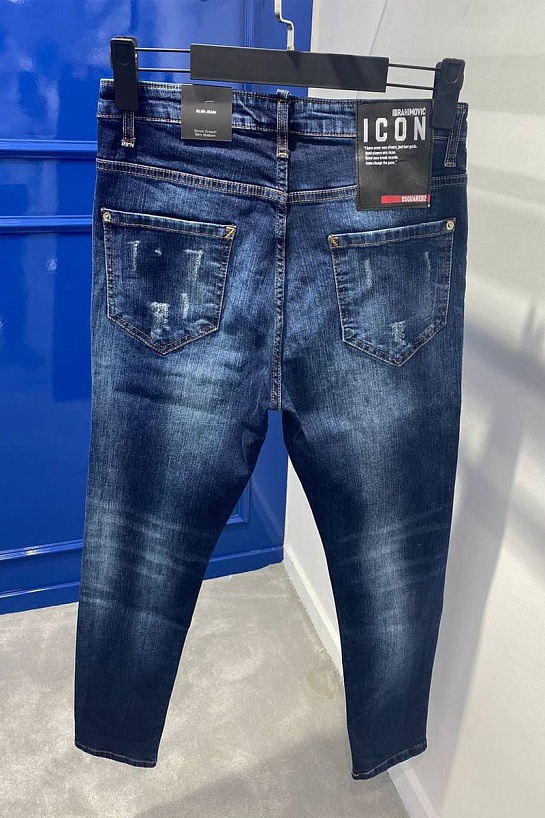 Мужские синие джинсы Dsquared2 "ICON"