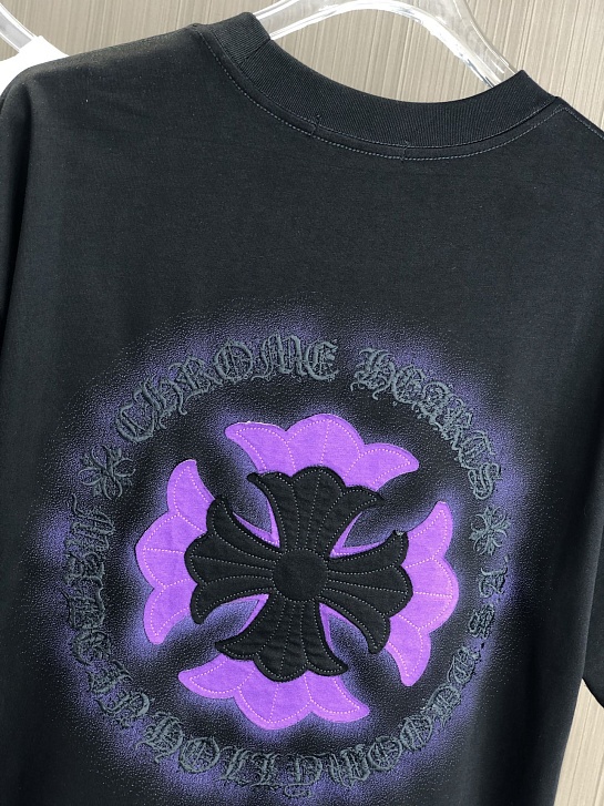 Чёрная оверсайз футболка Chrome Hearts Premium