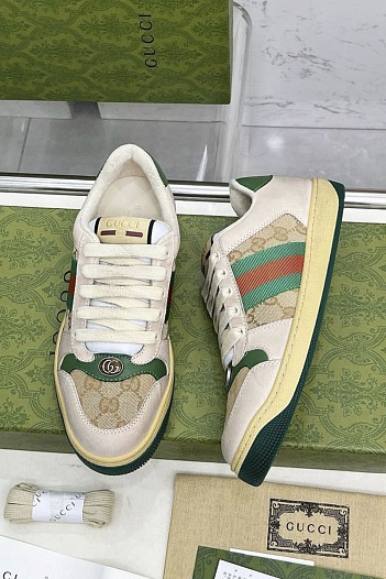 Женские комбинированные кроссовки Gucci GG Screener Premium   