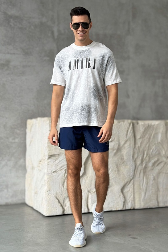 Мужские синие шорты Dolce & Gabbana logo-plaque