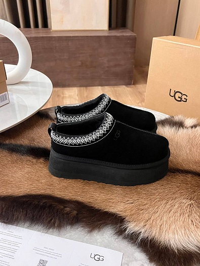 Женские замшевые ботинки UGG Tazz Platform - Black   