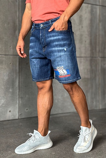 Синие джинсовые шорты Dsquared2 x OVO   