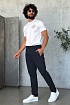 Мужские тёмно-синие брюки Zilli slim fit