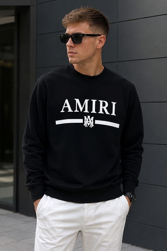 Чёрный свитшот Amiri MA bar crew-sweat