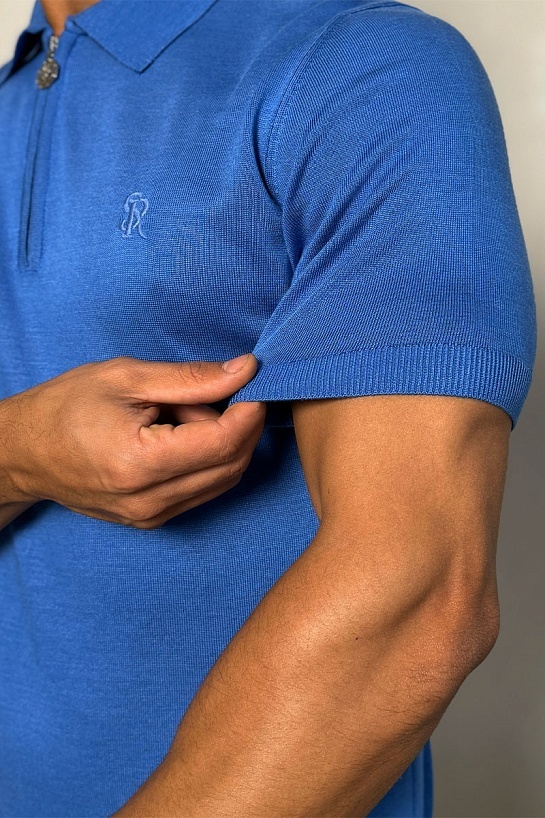 Мужское синее поло Stefano Ricci