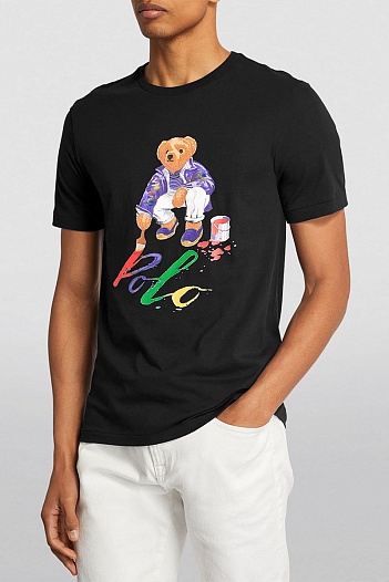 Футболка чёрного цвета Polo Ralph Lauren "Bear"   