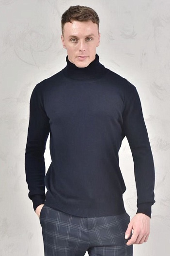 Мужская водолазка Loro Piana Premium - Black Blue   