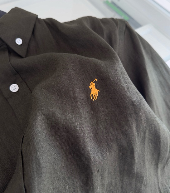 Льняная рубашка Роlо Ralрh Lаurеn pony-embroidered - Khaki
