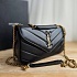 Кожаная чёрная сумка Yves Saint Laurent LouLou 26x14 см