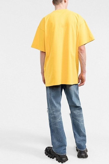 Жёлтая оверсайз футболка Balenciaga The Simpsons   