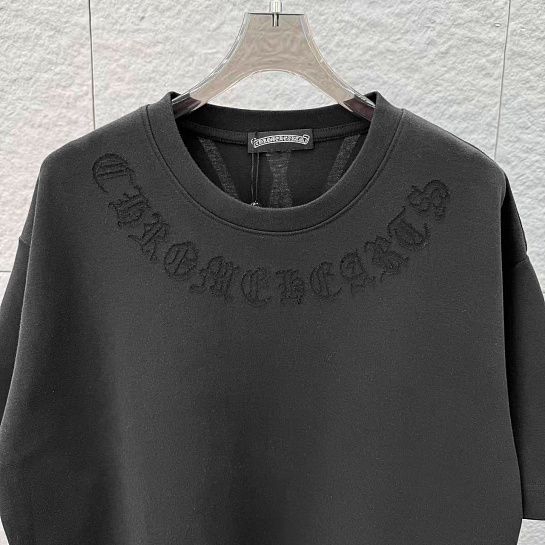 Чёрная оверсайз футболка Chrome Hearts premium