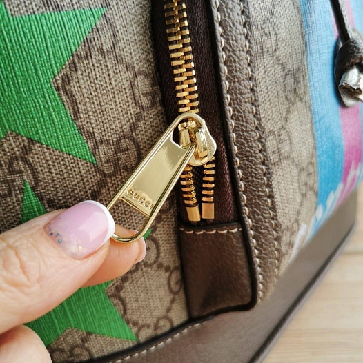 Кожаный рюкзак Gucci with interlocking G 26.5x30 см   