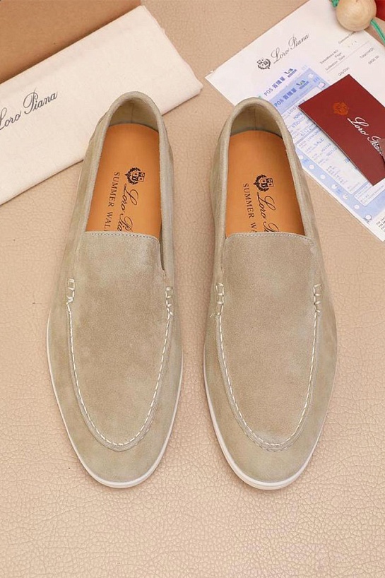 Мужские замшевые лоферы Loro Piana Summer Walk