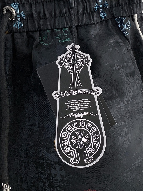 Мужские чёрные шорты Chrome Hearts premium
