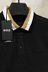 Мужское чёрное поло Hugo Boss logo-embossed