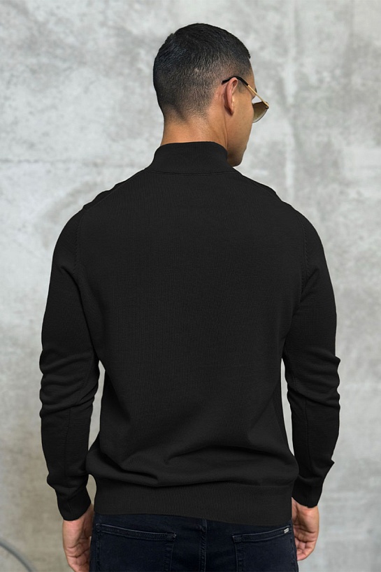 Мужская кофта Loro Piana zip neck - Black