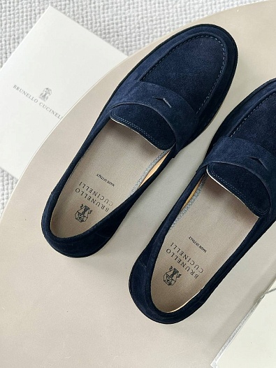 Мужские замшевые лоферы Brunello Cucinelli Premium   