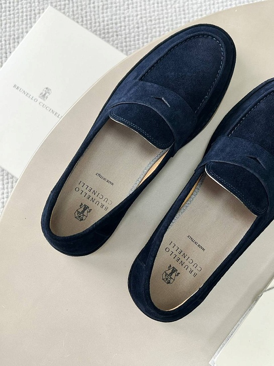 Мужские замшевые лоферы Brunello Cucinelli Premium