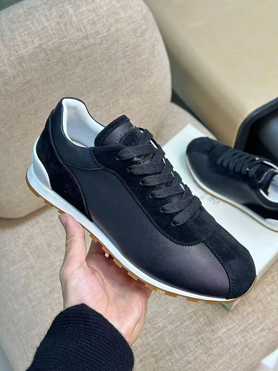 Женские комбинированные кроссовки Brunello Cucinelli low-top premium
