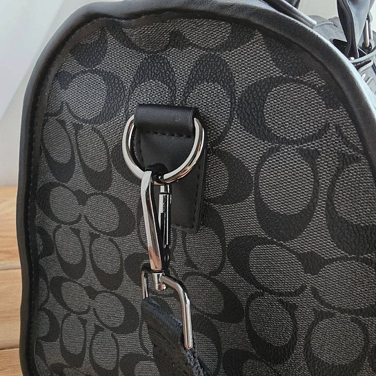 Кожаная дорожная сумка Coach monogram 45x22 см