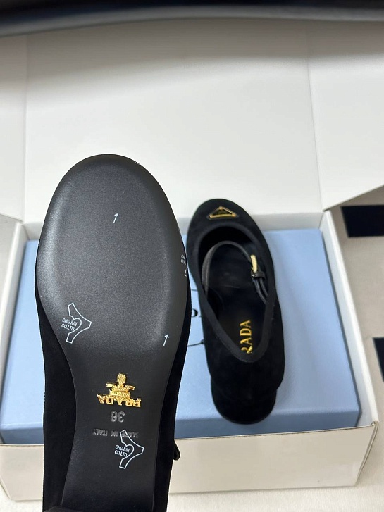 Женские замшевые туфли Prada premium