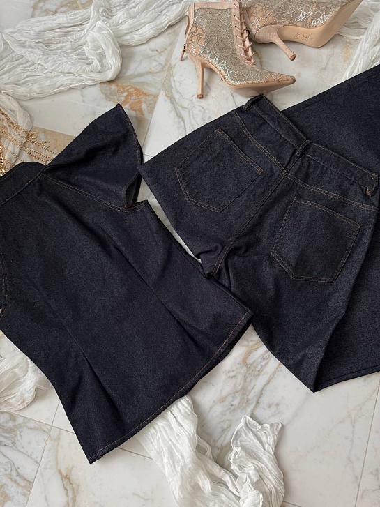 Женский джинсовый костюм двойка Zimmermann