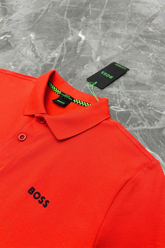 Мужское поло Hugo Boss оранжевого цвета