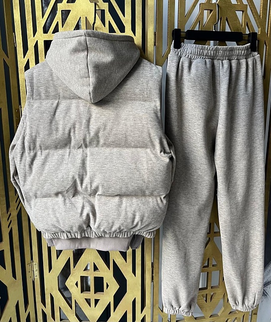 Женский серый костюм тройка Brunello Cucinelli