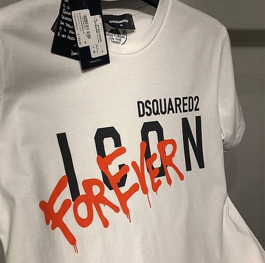 Мужская футболка Dsquared2 "ICON" Forever - White   