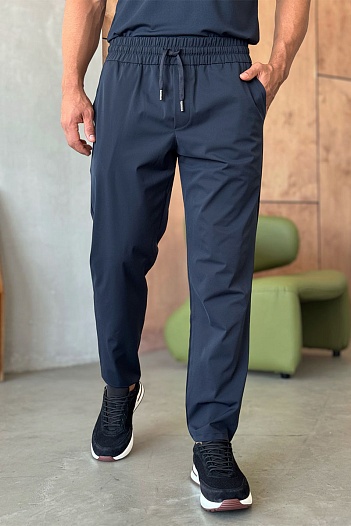 Мужские штаны Prada тёмно-синего цвета   